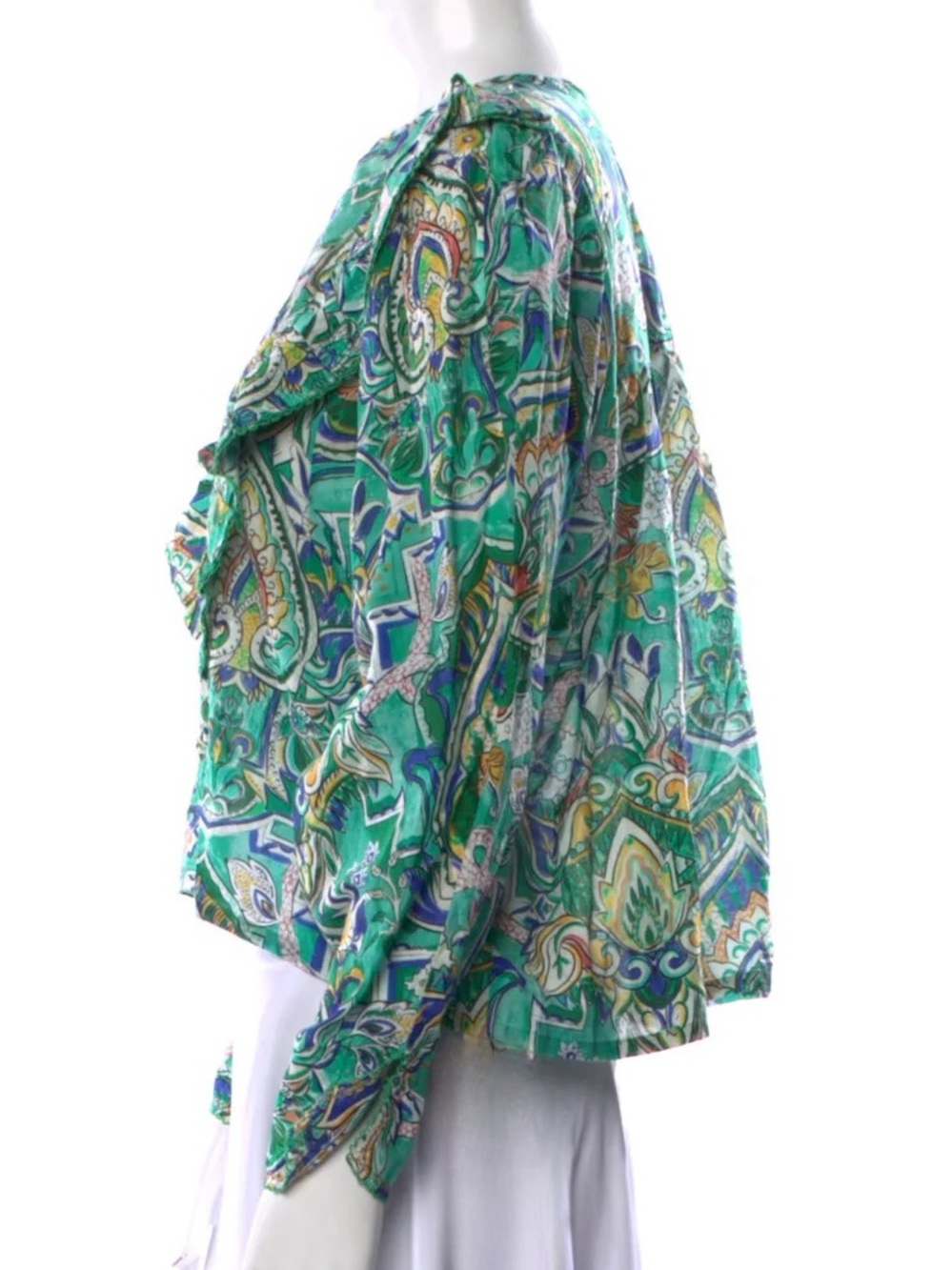 CHUFY $398 • 20.5” PTP • Ancient Burma Zeya Puff Sleeve Blouse - Picture 4 of 6